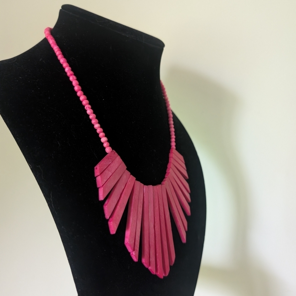 Pink Statement Necklace - Picture 3 of 7